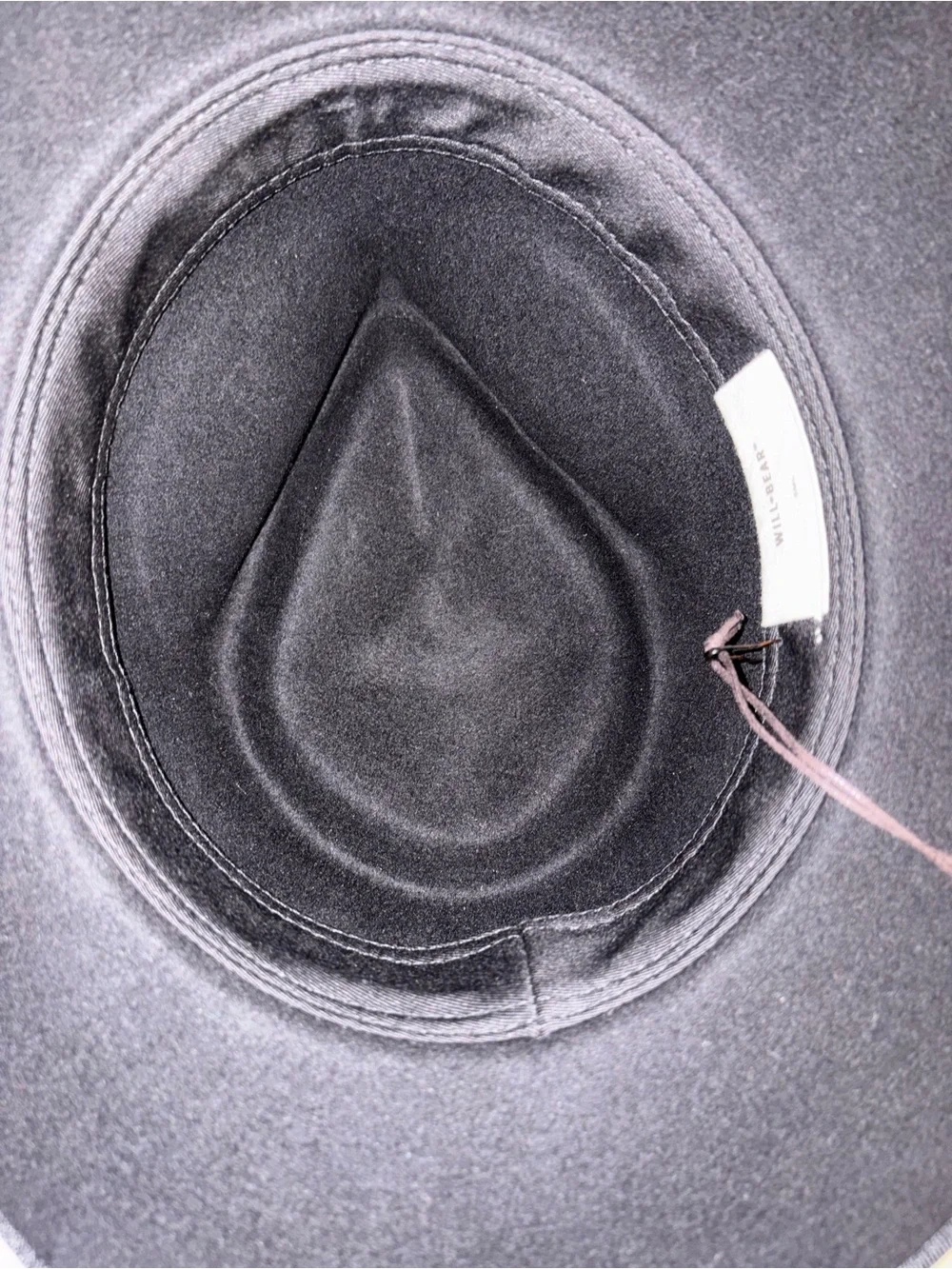 Will+Bear Calloway Black Wool Fedora Hat with Slim Band